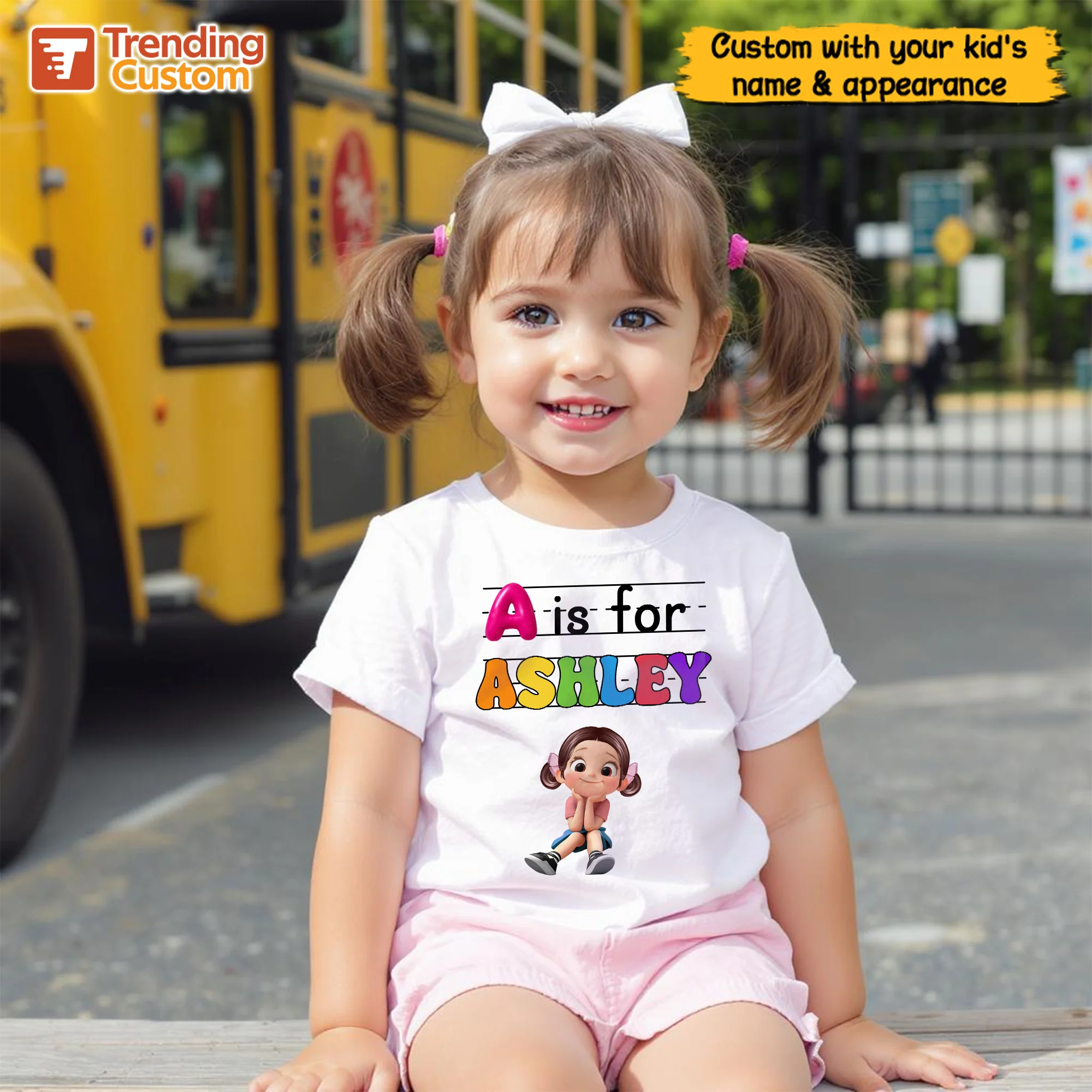 Custom Kids Name Back To School Personalized Shirt, Toddler First Day of School Tee Kindergarten Shirt With Name, First Day School Outfit - Image 10