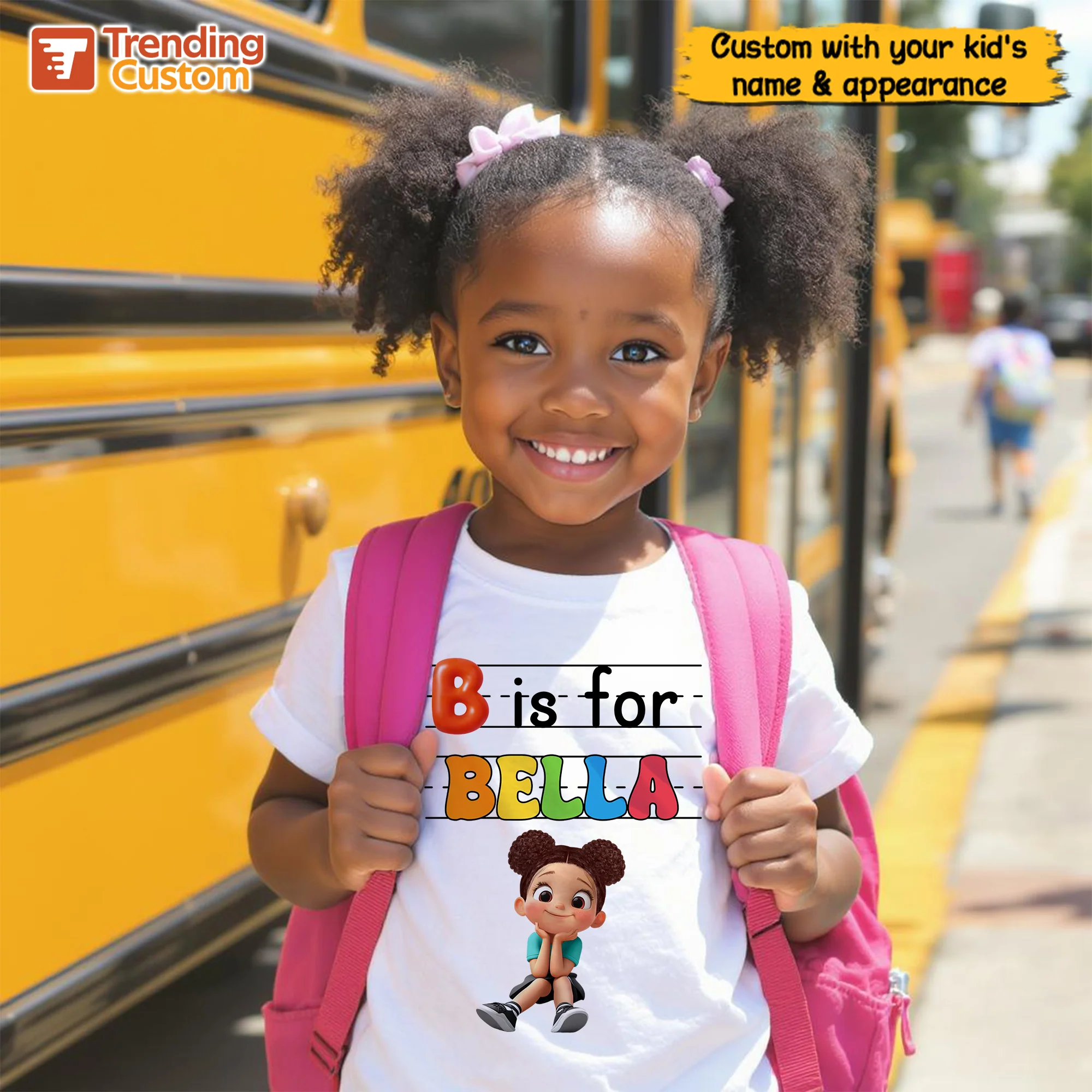 Custom Kids Name Back To School Personalized Shirt, Toddler First Day of School Tee Kindergarten Shirt With Name, First Day School Outfit - Image 13