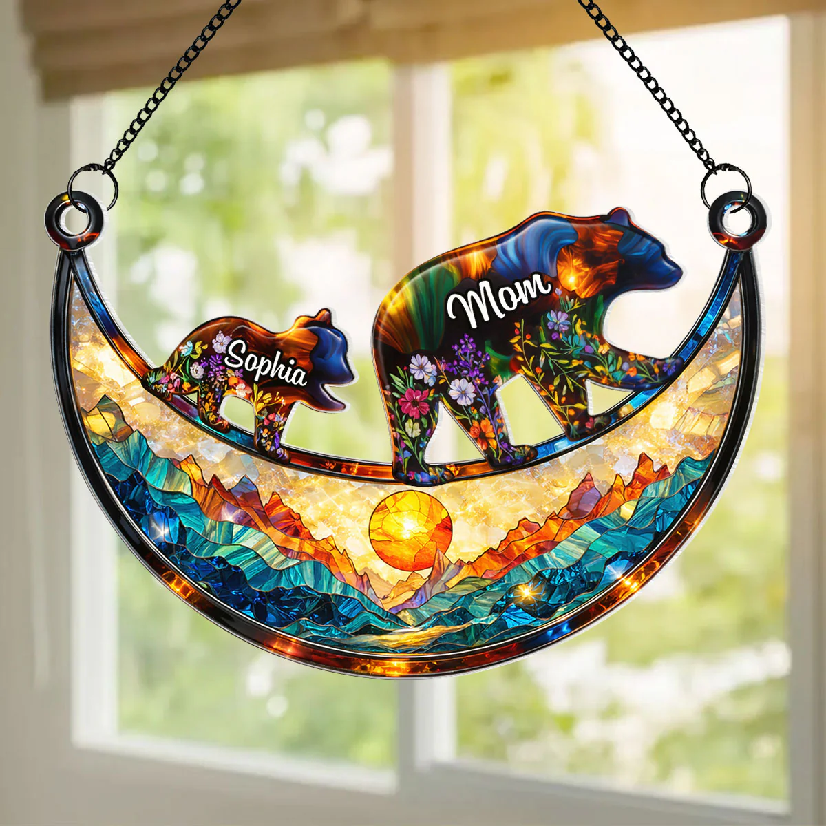 Custom Mama Bear - Personalized Suncatcher - Heartfelt Mother's Day Gift for Mom - Image 6