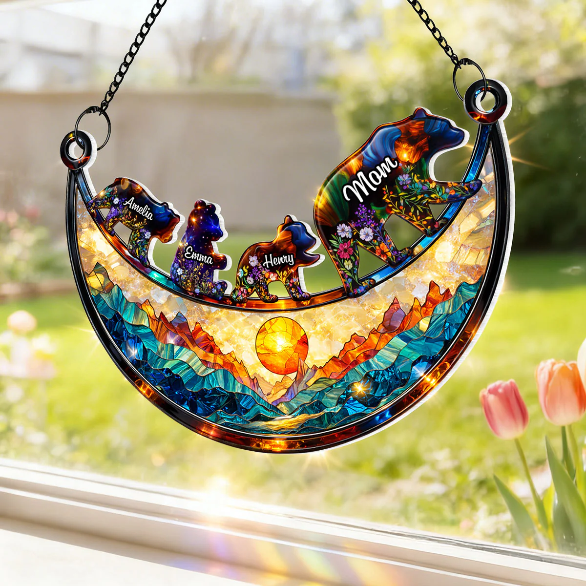 Custom Mama Bear - Personalized Suncatcher - Heartfelt Mother's Day Gift for Mom - Image 7