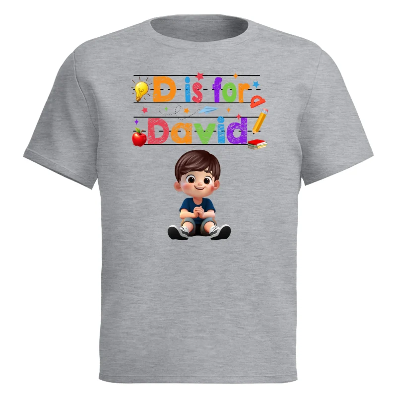 Custom Name  Back To School Kids Shirt, Personalized Alphabet Kids Shirt - Image 14