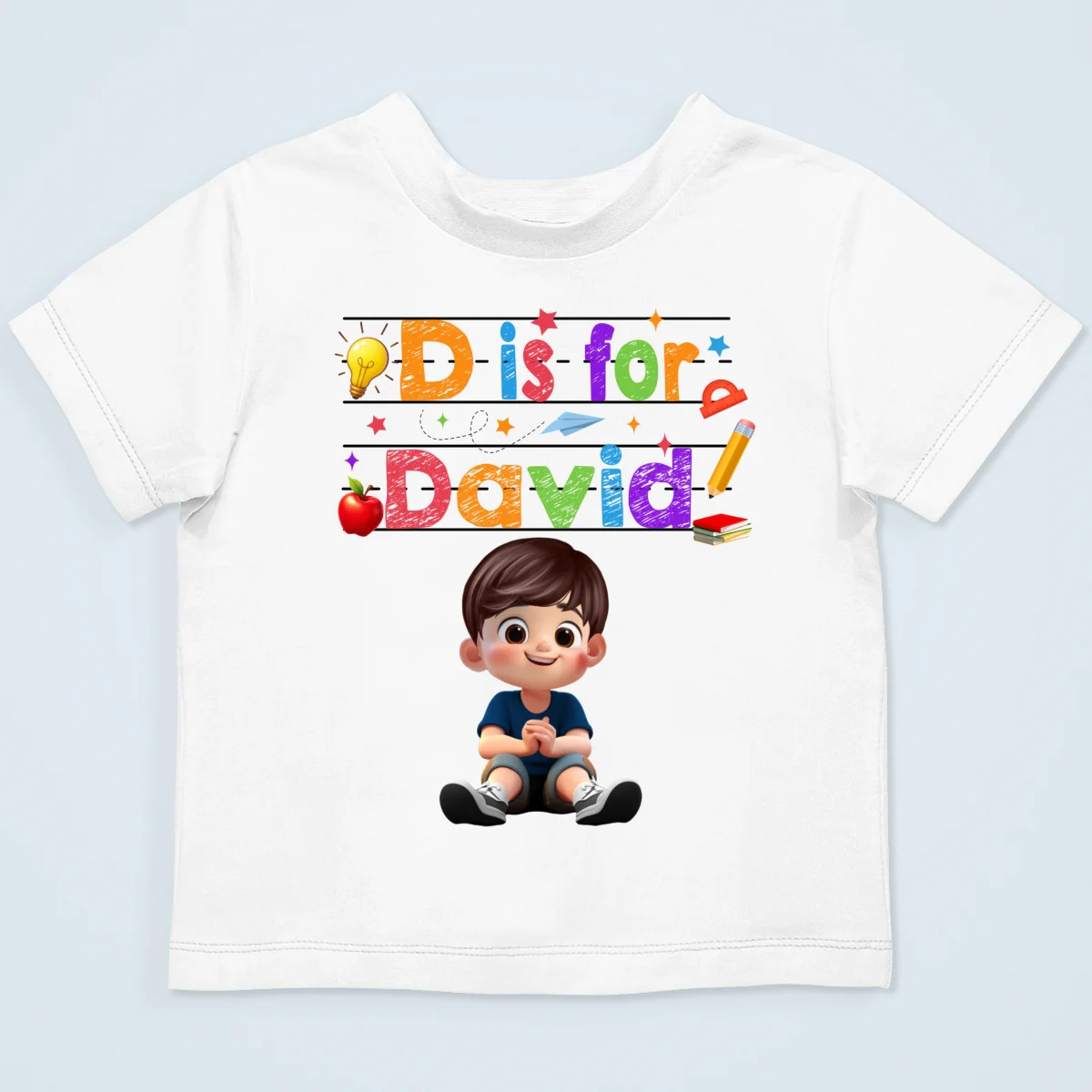 Custom Name  Back To School Kids Shirt, Personalized Alphabet Kids Shirt - Image 18