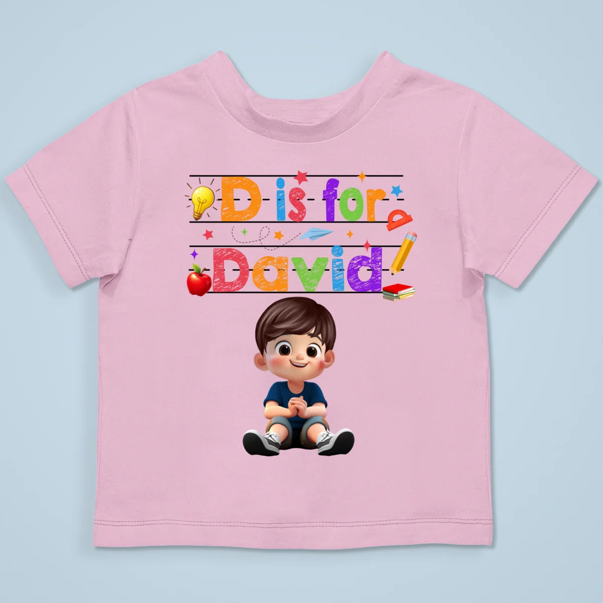 Custom Name  Back To School Kids Shirt, Personalized Alphabet Kids Shirt - Image 19