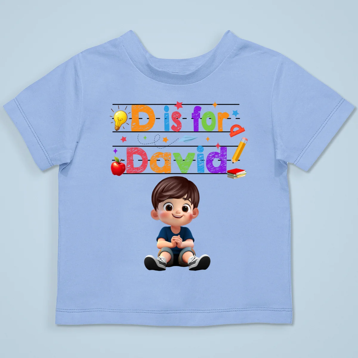 Custom Name  Back To School Kids Shirt, Personalized Alphabet Kids Shirt - Image 20