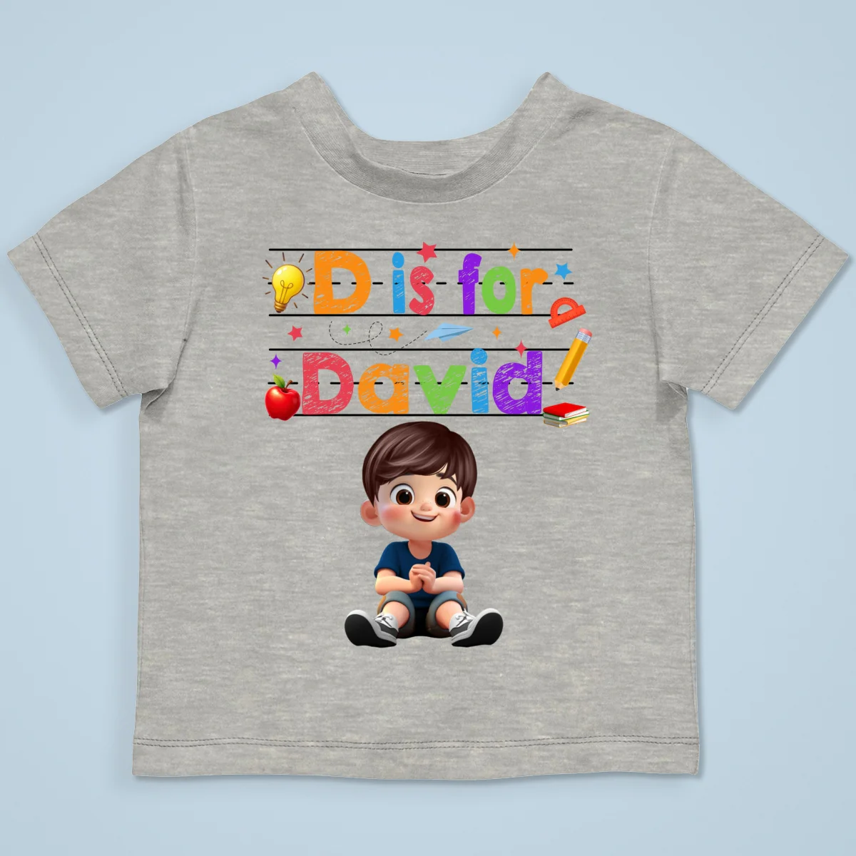 Custom Name  Back To School Kids Shirt, Personalized Alphabet Kids Shirt - Image 21