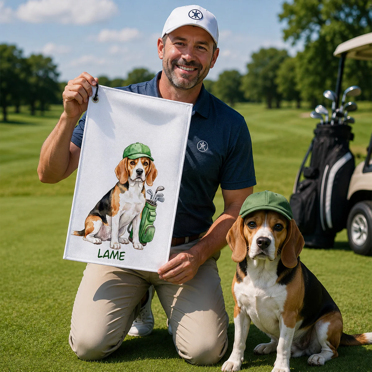 Custom Pet Golf Towel Using Pet Photo - Father's Day Gift for Dog Dad, Cat Dad, Husband - Image 7