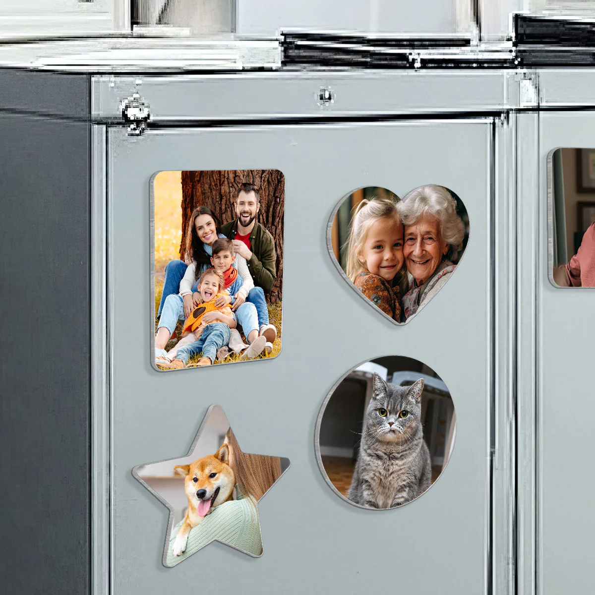 Custom Photo Family Couple Best Friends Gift Personalized Acrylic Fridge Magnet - Image 7