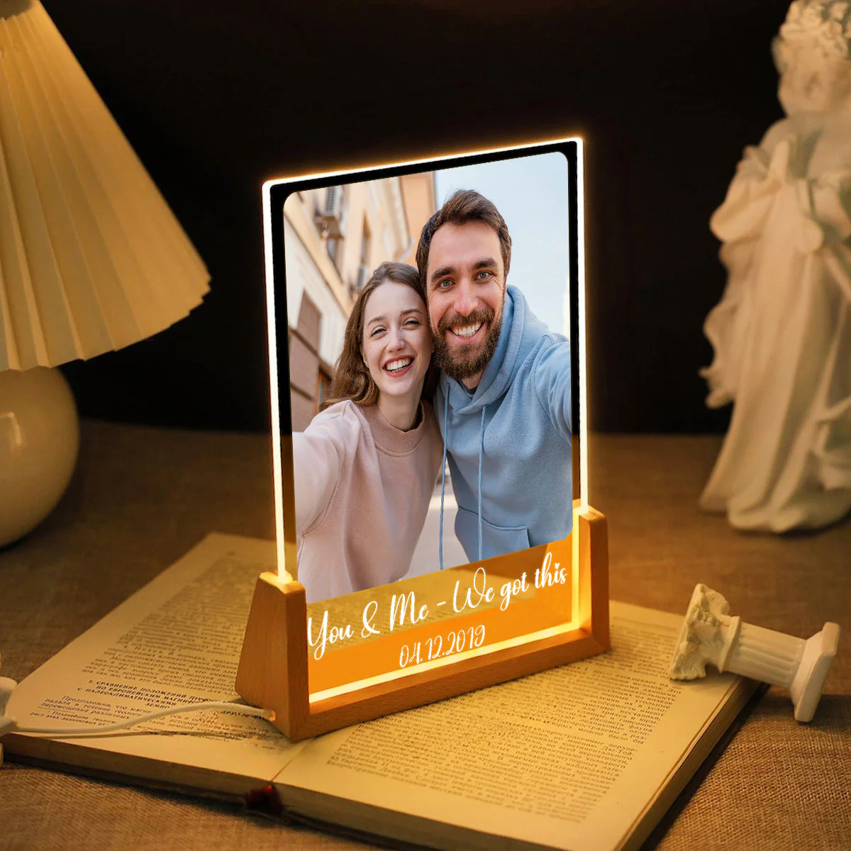 Custom Photo Night Light You Make My Heart Smile - Personalized LED Night Light - Sentimental Gift for him, for her - Image 4