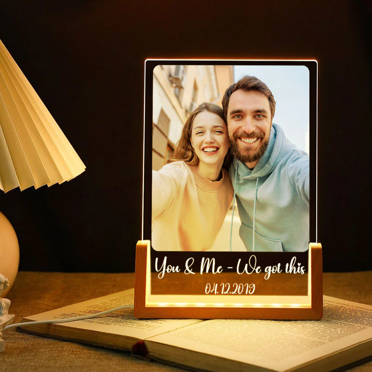 Custom Photo Night Light You Make My Heart Smile - Personalized LED Night Light - Sentimental Gift for him, for her - Image 5