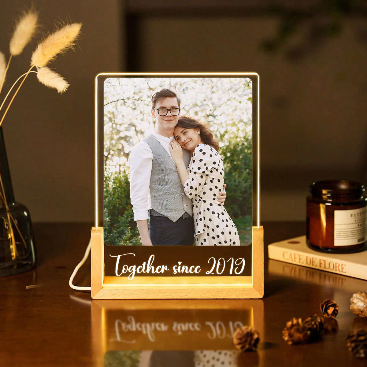 Custom Photo Night Light You Make My Heart Smile - Personalized LED Night Light - Sentimental Gift for him, for her - Image 6