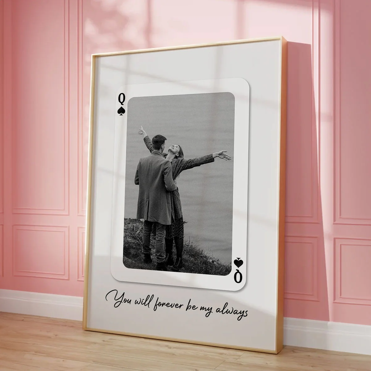 Custom Playing Cards Photo Print, Gift For Her Personalized Wall Art, Unique Couples Gift, Romantic Gift - Image 4