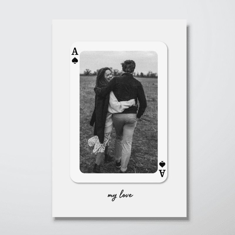 Custom Playing Cards Photo Print, Gift For Her Personalized Wall Art, Unique Couples Gift, Romantic Gift - Image 8