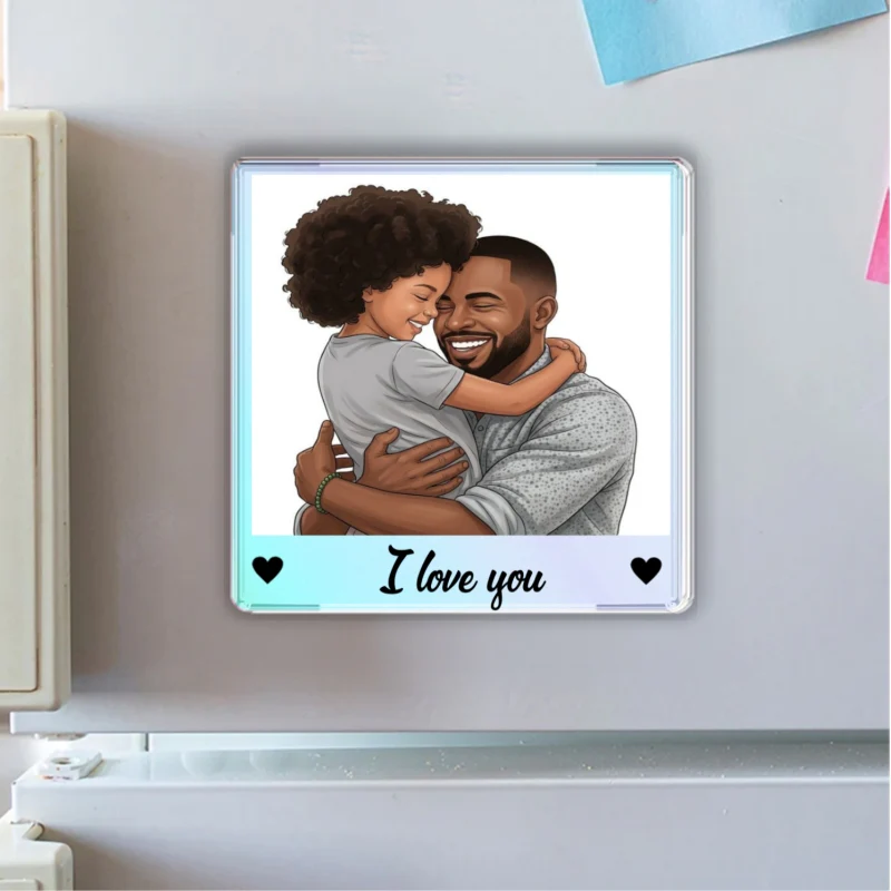 Custom Portrait from Photo - Personalized Acrylic Fridge Magnet - Father's Day Gift for Dad, Husband - Image 10