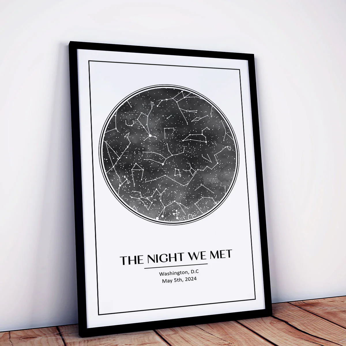 Custom Star Map Night Sky Poster to Capture the Precious Moment, The Night We Met Couple Anniversary Gift, Wedding Gift, Constellation Print, Real Astronomical Data - Image 14