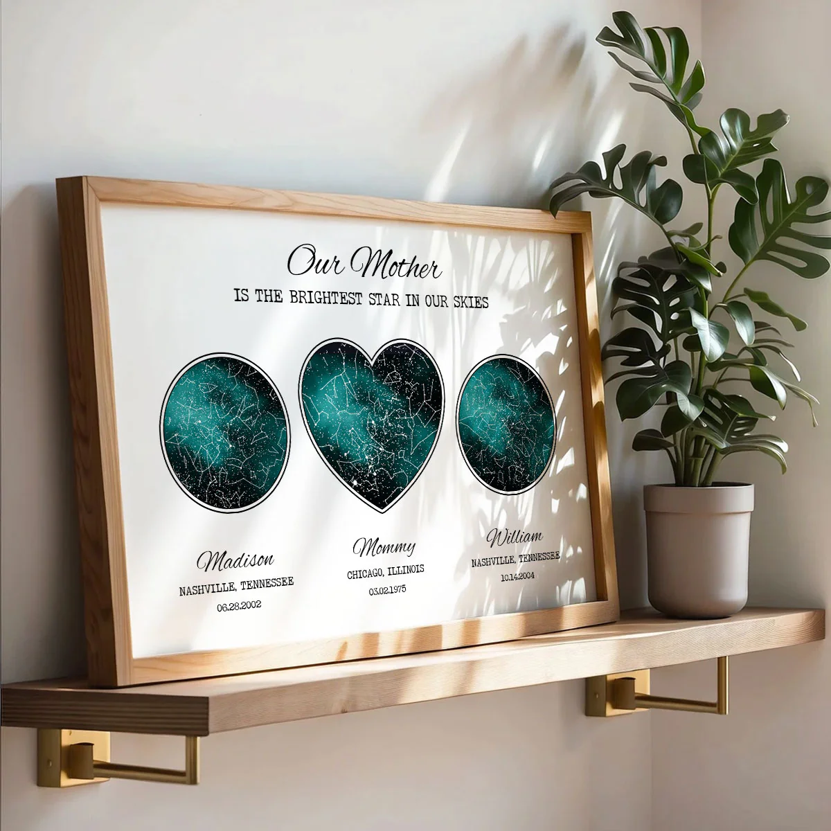 Custom Star Map Poster by Location & Date, Real Astronomical Data, Personalized Heartfelt Gift for Mom from Daughter, Son - Image 7