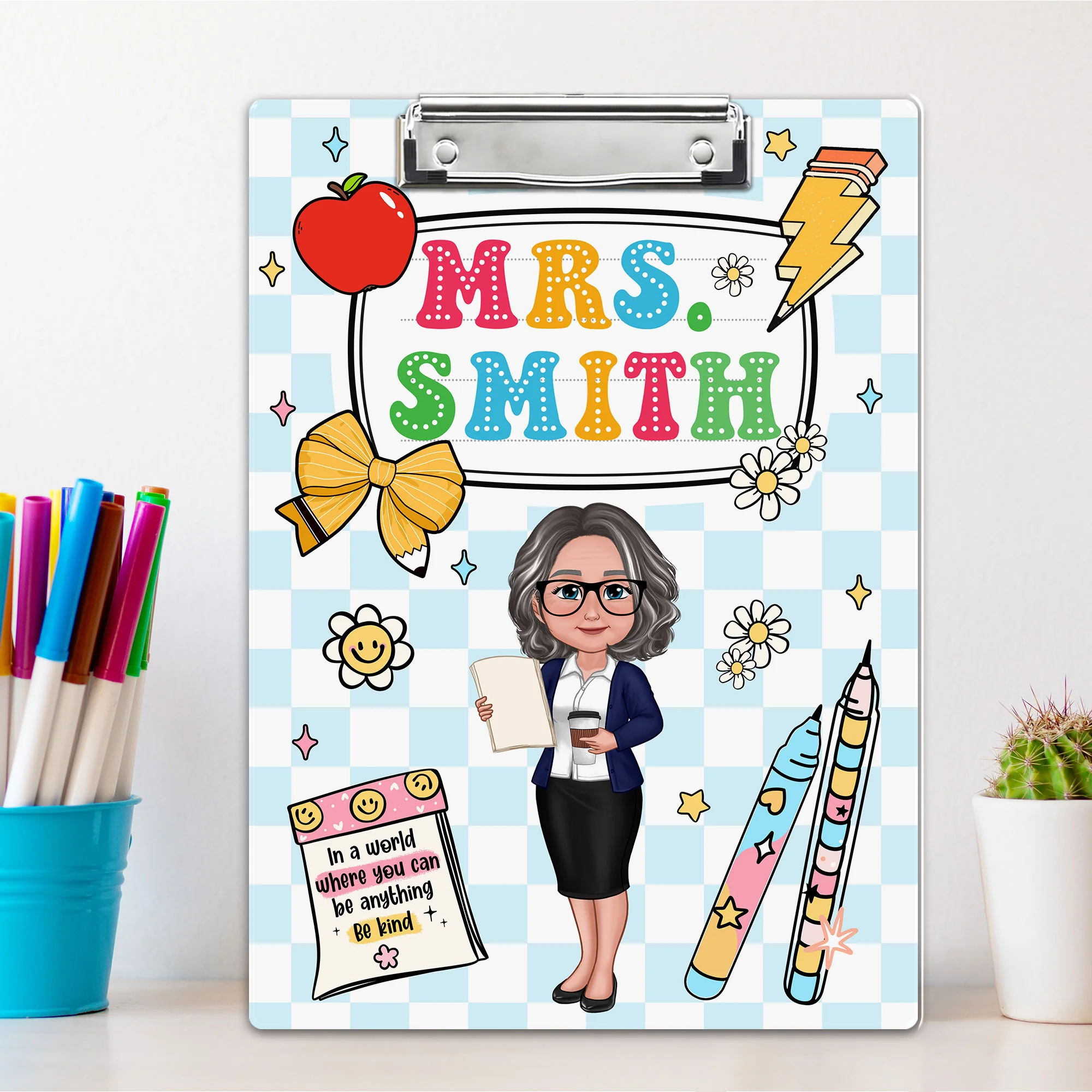 Custom Teacher Clipboard With Name, Personalized Teacher Gifts, Back To School Gift, Thank You Gift for Teacher, Teacher Appreciation Gift - Image 7
