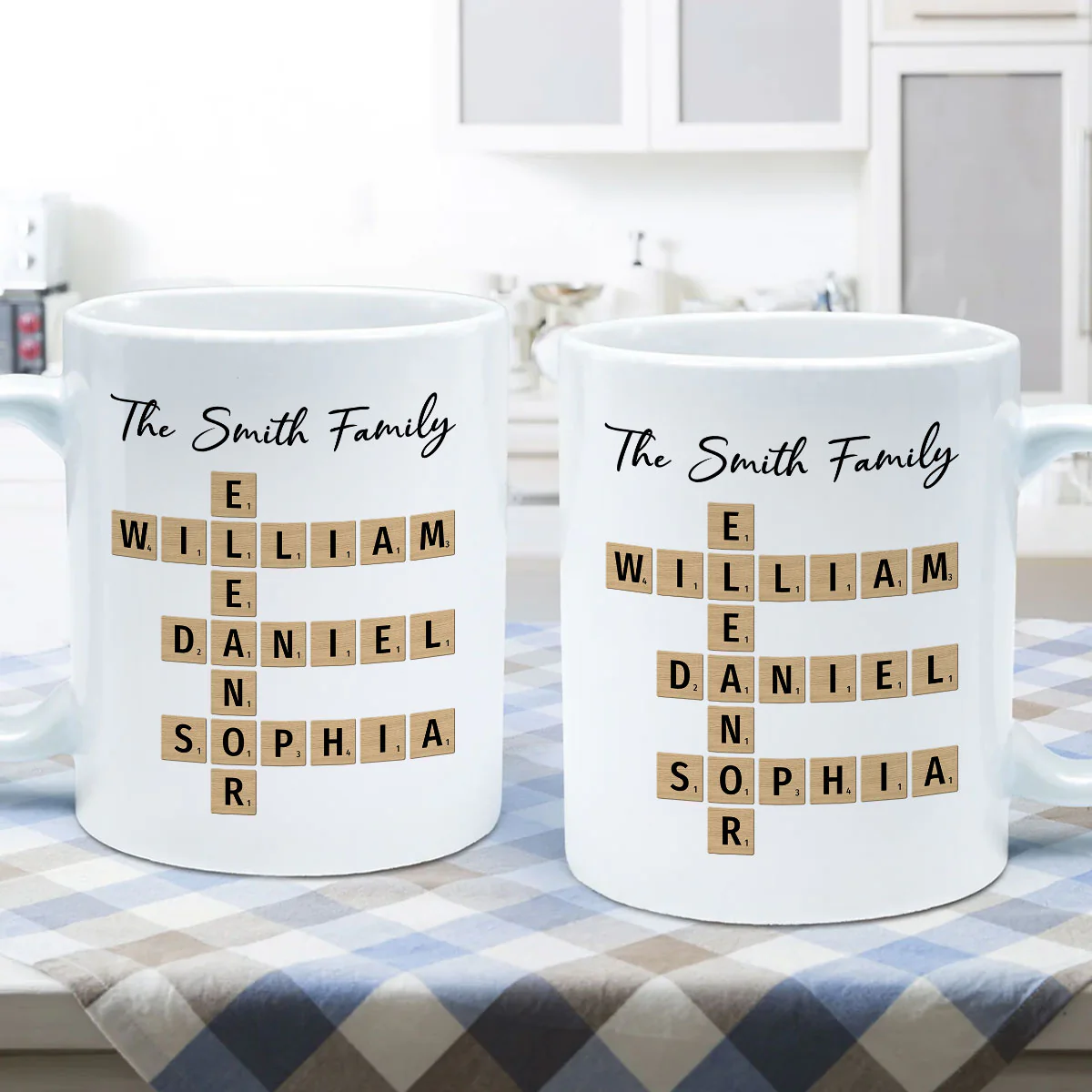 Custom Text Create Your Own Crossword Puzzle Gift For Family Friends Personalized Mug - Image 5
