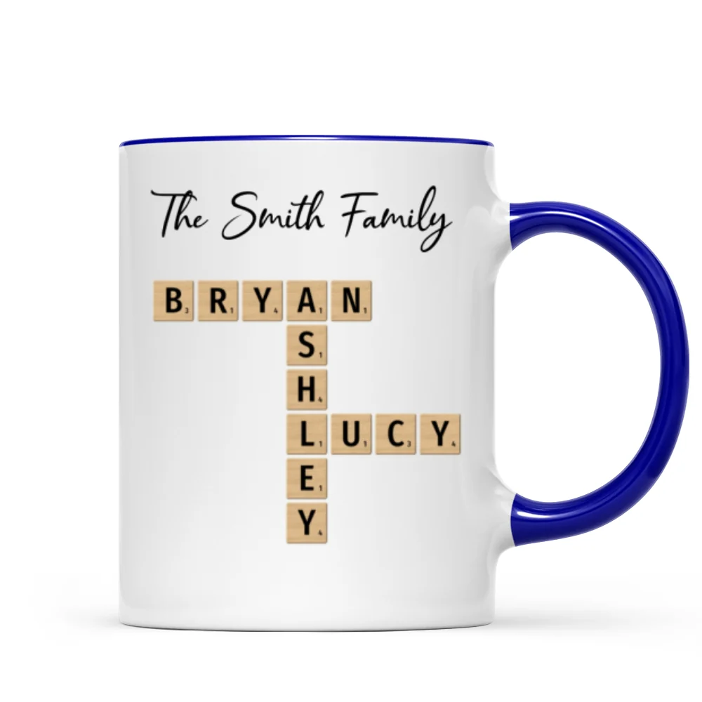 Custom Text Create Your Own Crossword Puzzle Gift For Family Friends Personalized Mug - Image 9