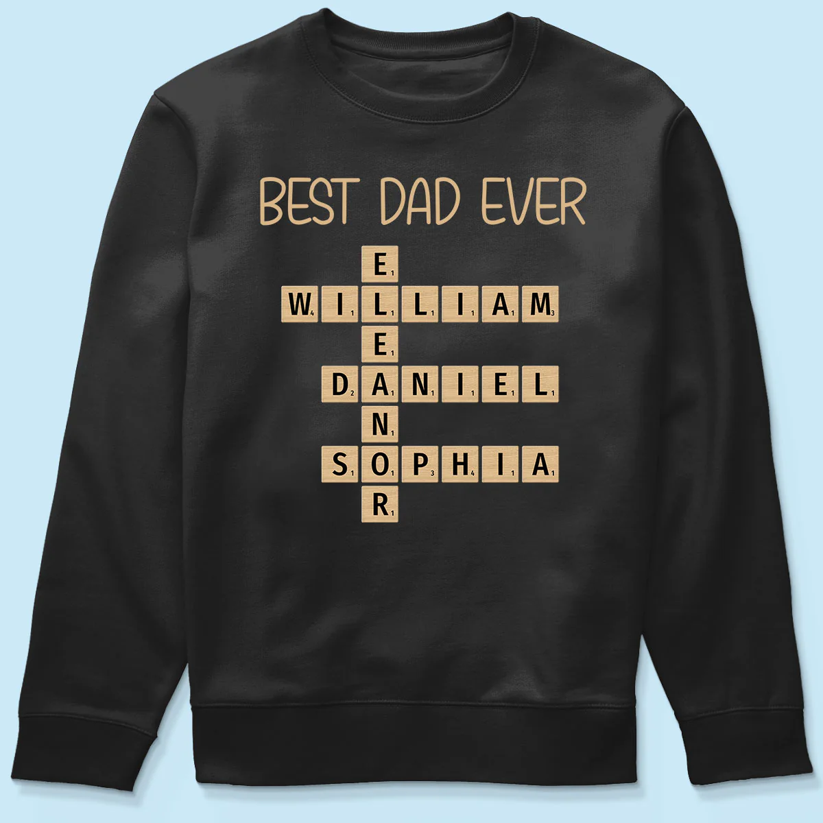 Custom Text Create Your Own Crossword Puzzle Personalized Dark Color Shirt - Image 6