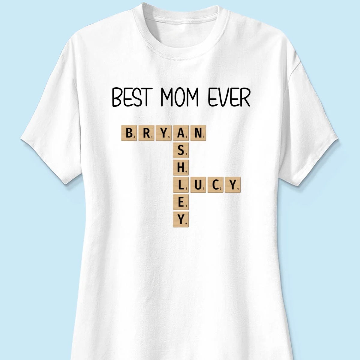 Custom Text Create Your Own Crossword Puzzle Personalized Light Color Shirt - Image 11
