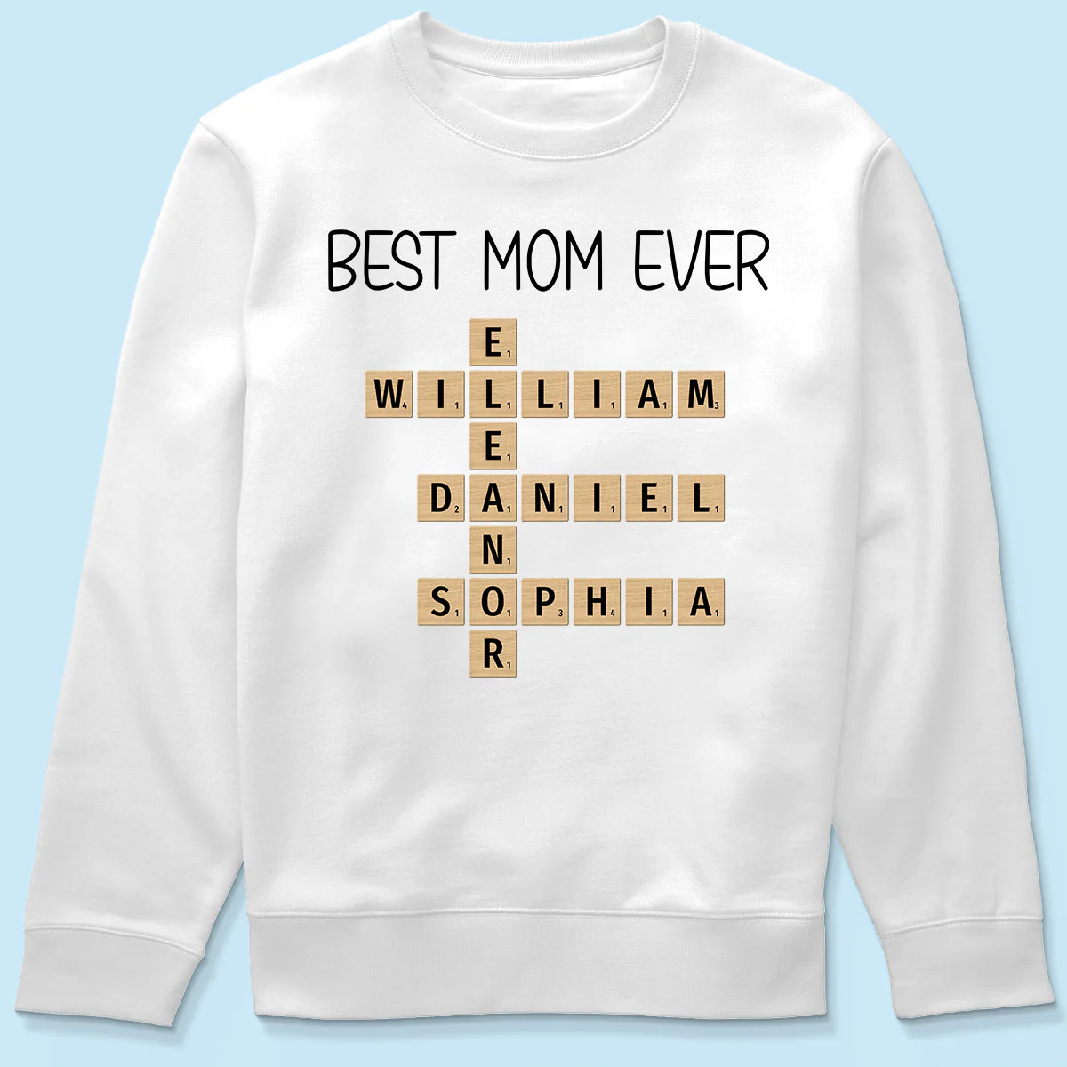 Custom Text Create Your Own Crossword Puzzle Personalized Light Color Shirt - Image 6