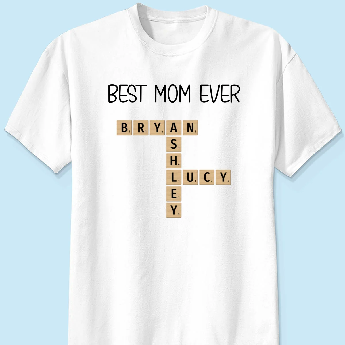 Custom Text Create Your Own Crossword Puzzle Personalized Light Color Shirt - Image 7