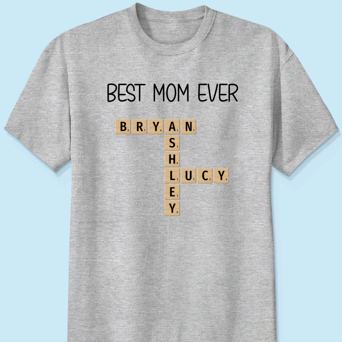 Custom Text Create Your Own Crossword Puzzle Personalized Light Color Shirt - Image 8