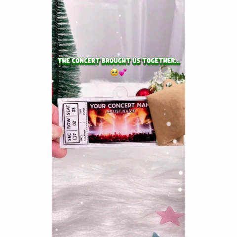 Custom Your Favorite Music Concert Photo Ticket - Personalized Acrylic Ornament - Christmas Gift For Music Lovers, Matching Ornaments For Friends, Couple - Image 2