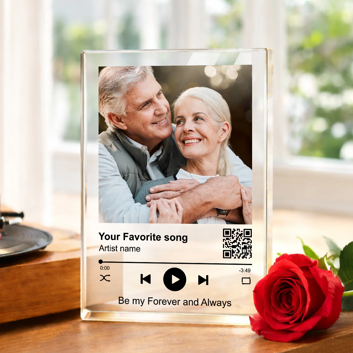 Custom Your Favorite Song - Personalized Acrylic Block Plaque -Sentimental Valentine's Day Gift for her, for him - Image 2