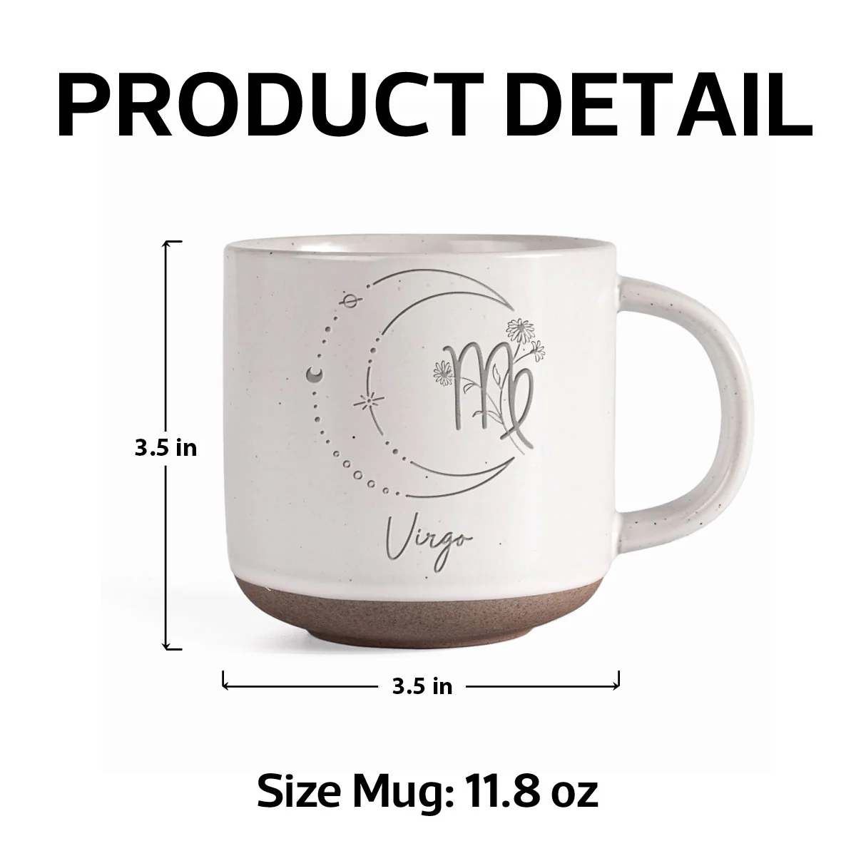 Custom Zodiac Sign Personalized Pottery Mug, Zodiac Moon - Image 11