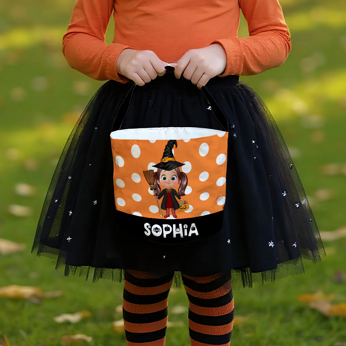 Cute 3D Halloween Cartoon Kids Personalized Trick or Treat Basket - Image 10