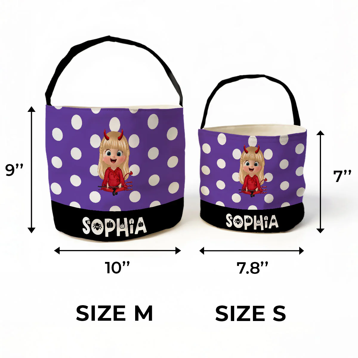 Cute 3D Halloween Cartoon Kids Personalized Trick or Treat Basket - Image 11