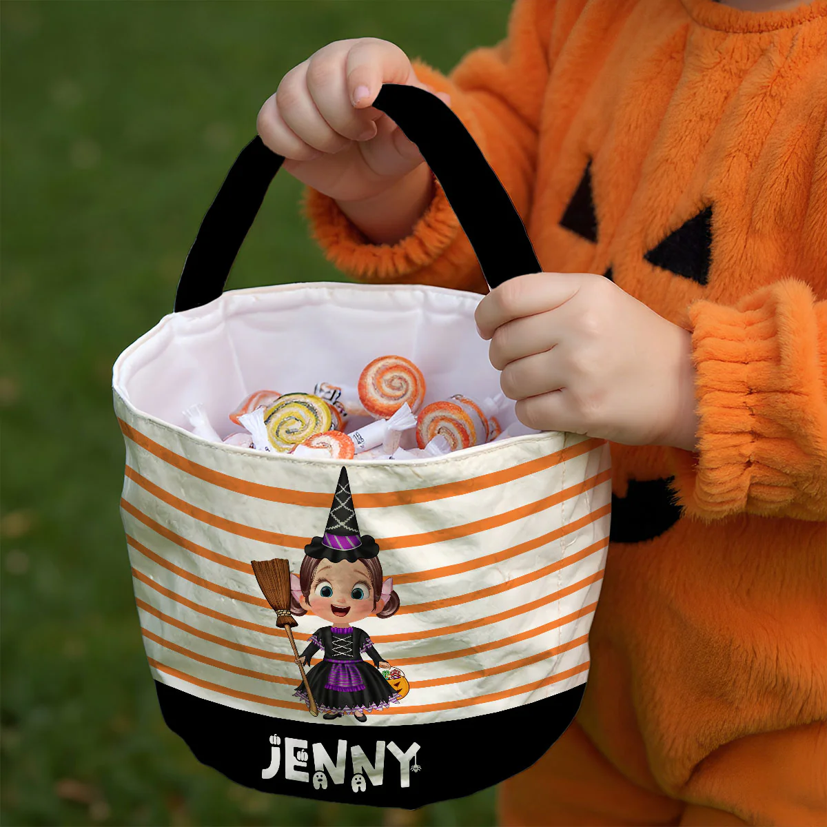 Cute 3D Halloween Cartoon Kids Personalized Trick or Treat Basket - Image 9