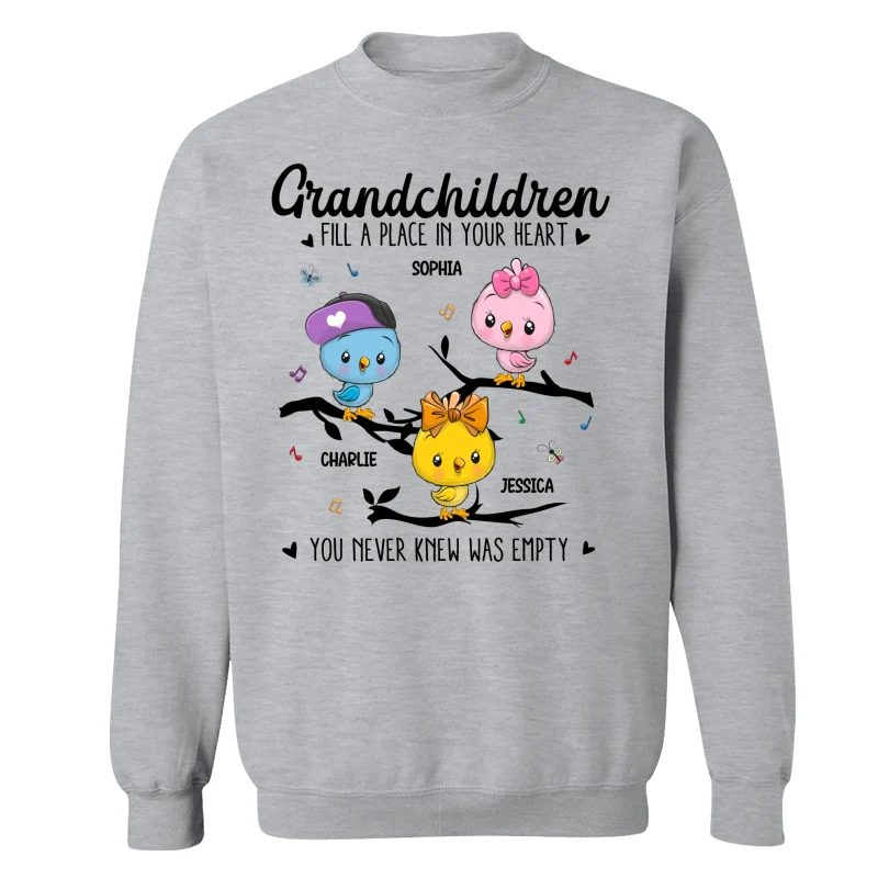 Cute Birds On Branch Grandkids Grandma Personalized Shirt - Image 18