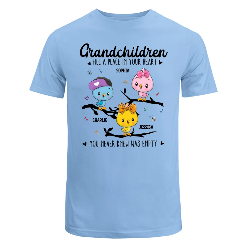 Cute Birds On Branch Grandkids Grandma Personalized Shirt - Image 8
