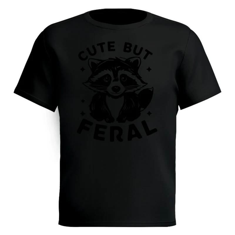 Cute But Feral Raccoon Funny Shirt For Kid - Image 11