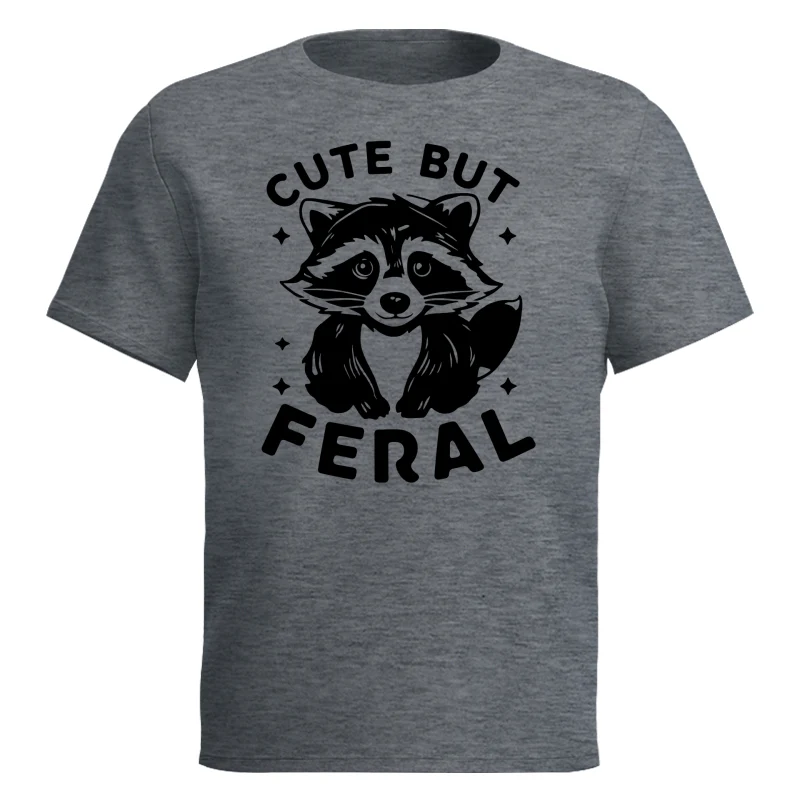 Cute But Feral Raccoon Funny Shirt For Kid - Image 12
