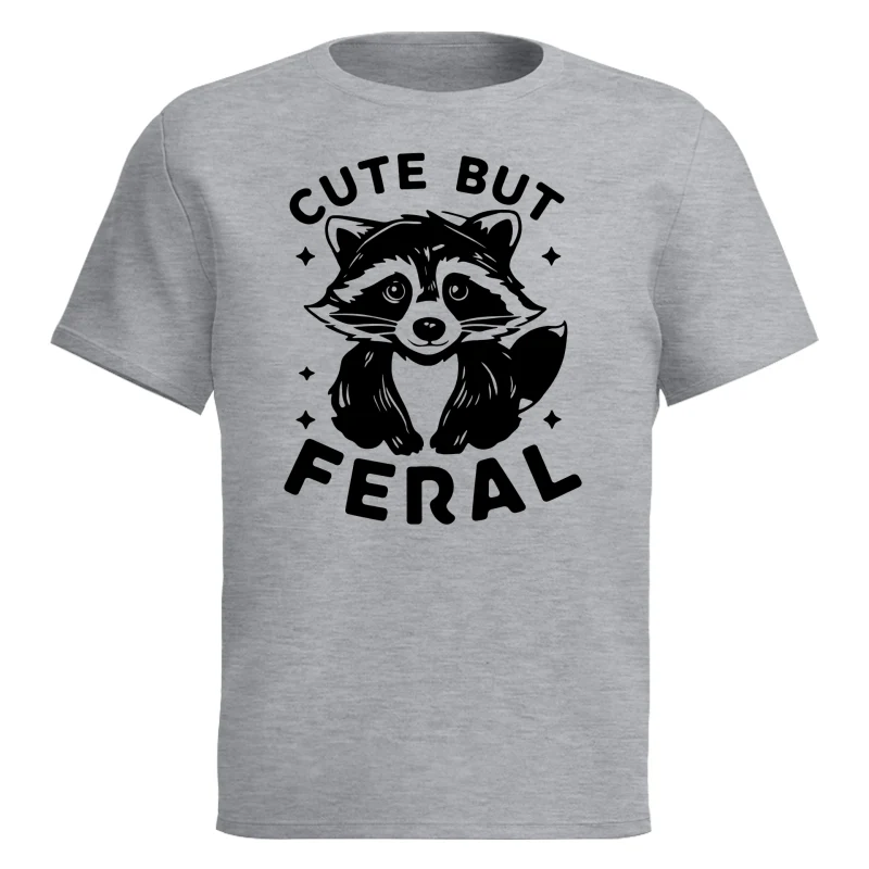 Cute But Feral Raccoon Funny Shirt For Kid - Image 7