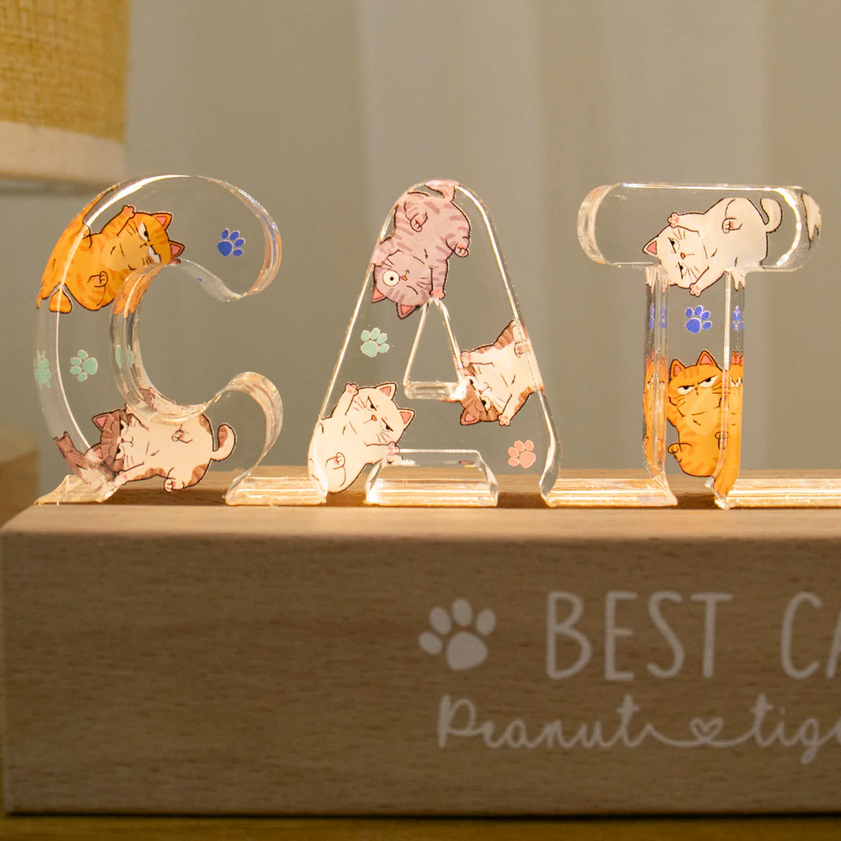 Cute Cat Mom Personalized LED Night Light, Gift For Cat Mom - Image 9