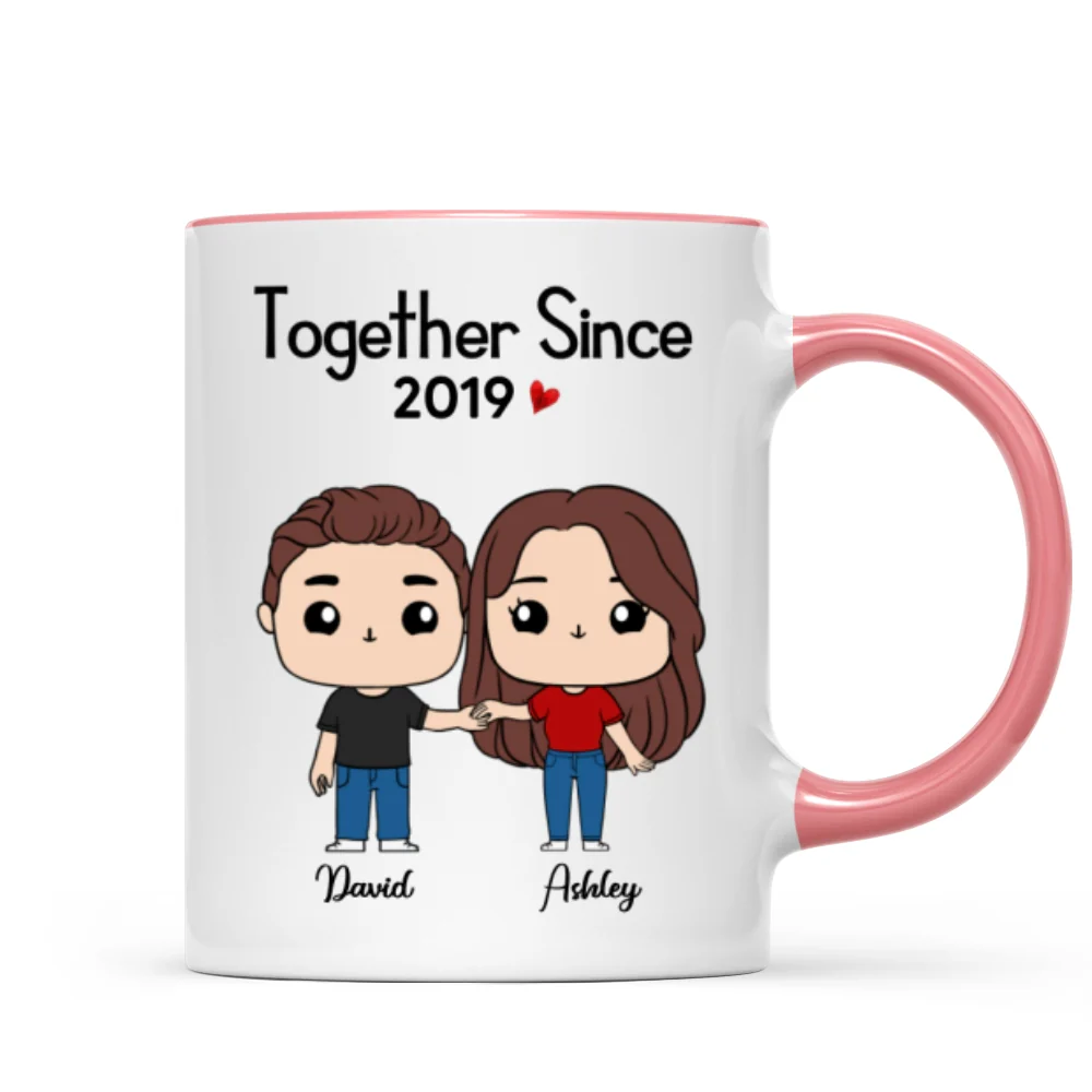 Cute Chibi Couple Together Gift For Him For Her Personalized Mug - Image 9