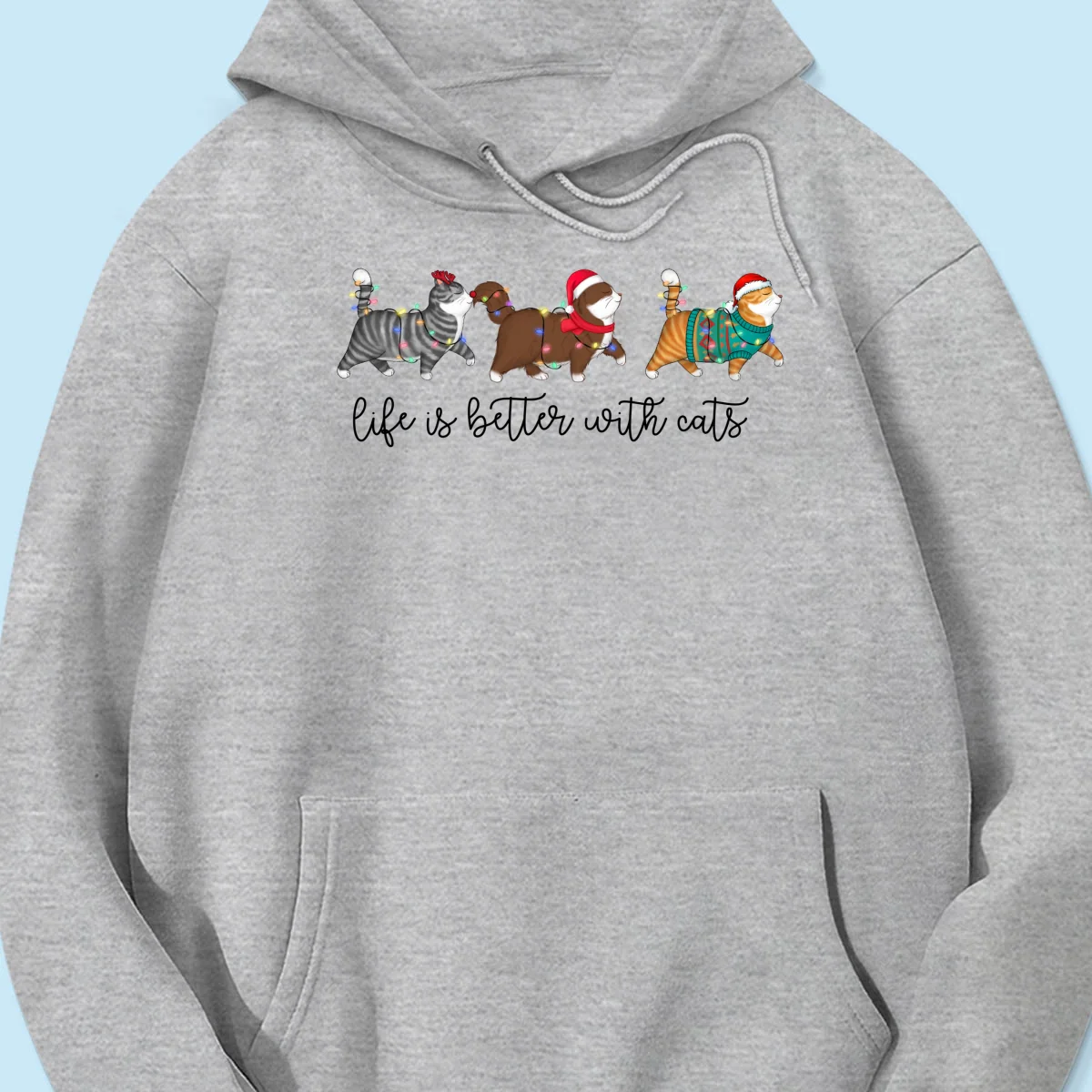 Cute Christmas Walking Cats Personalized Shirt - Image 16