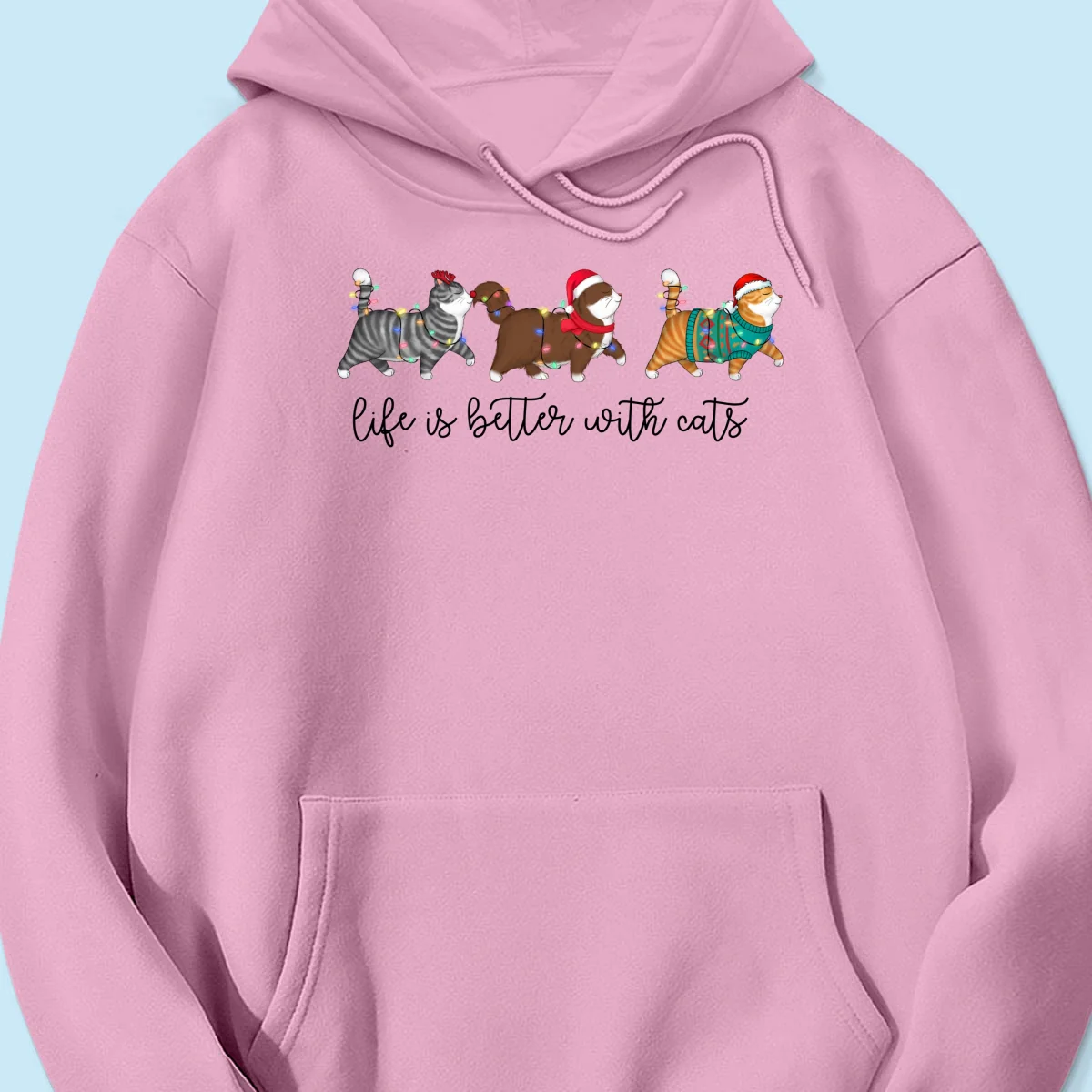 Cute Christmas Walking Cats Personalized Shirt - Image 17