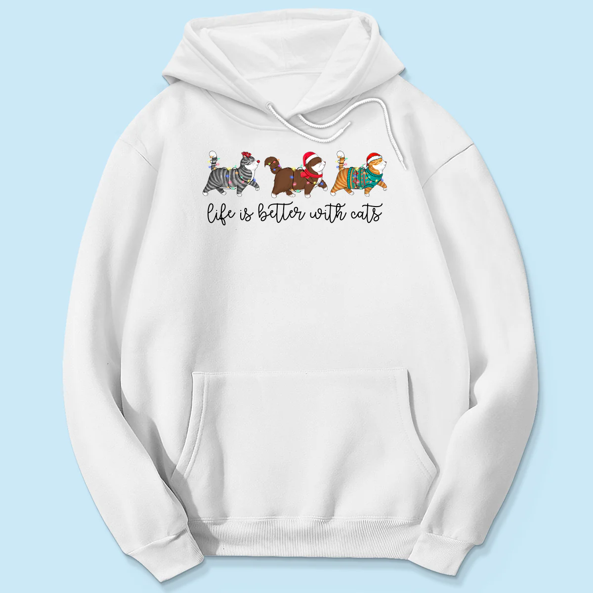 Cute Christmas Walking Cats Personalized Shirt - Image 5
