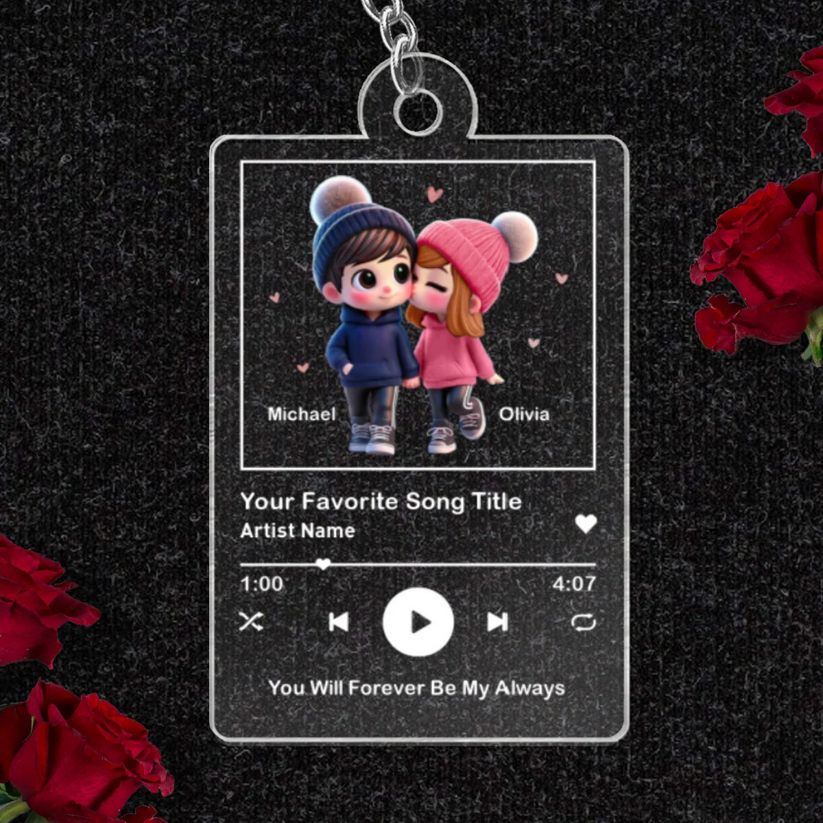 Cute Couple, Personalized Song Keychain, Wedding Gifts, Anniversary Gifts, Gifts, Gifts For Couples - Image 6