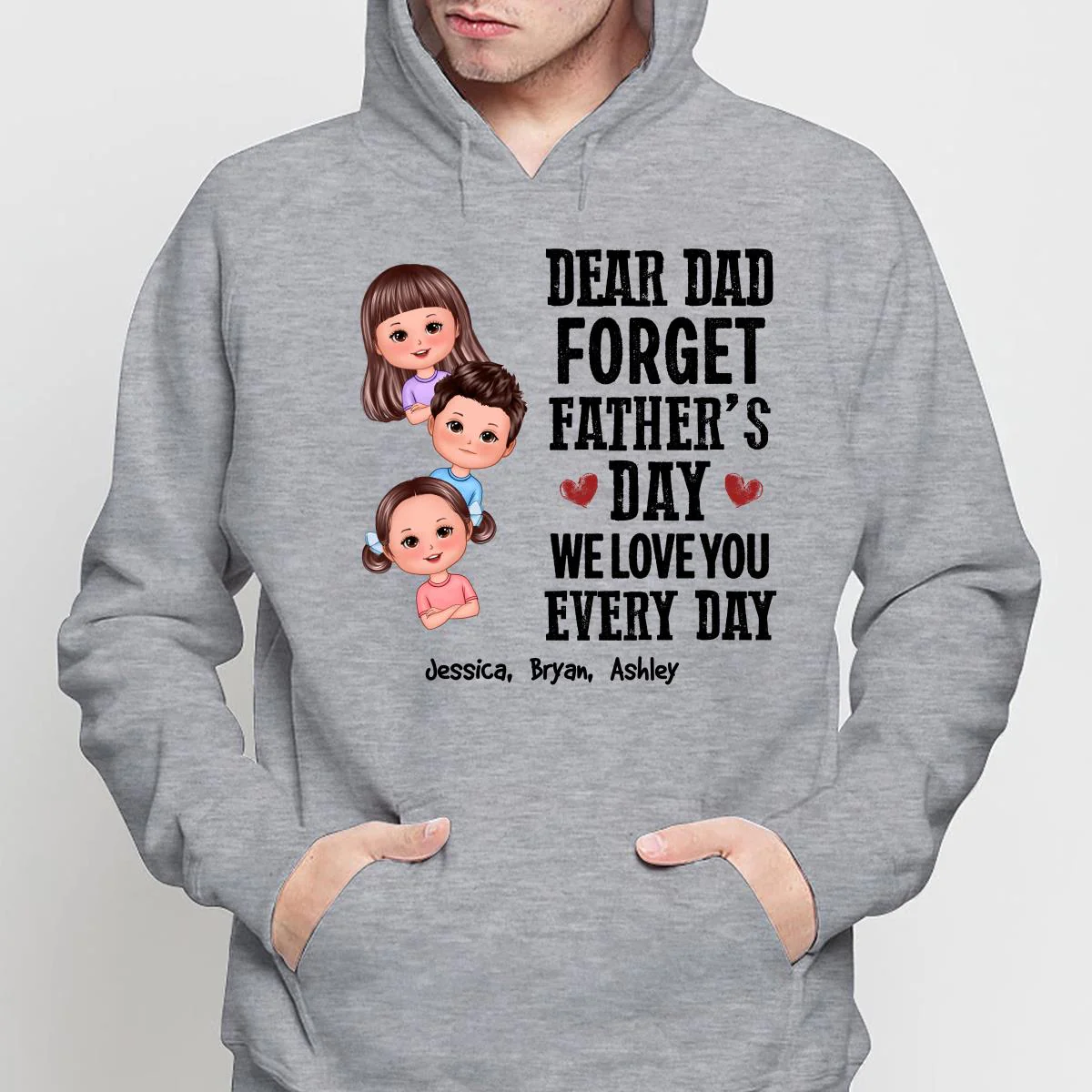 Cute Doll Kids Forget Father‘s Day Personalized Shirt - Image 4