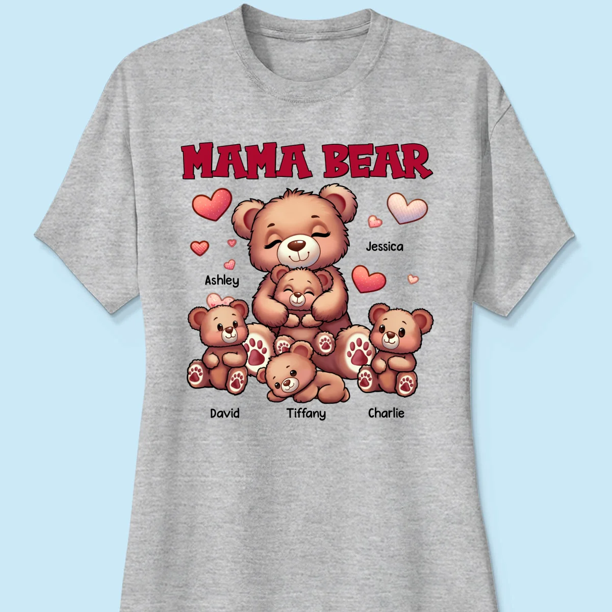 Cute Grandma Bear Mama Bear Personalized Shirt - Image 12