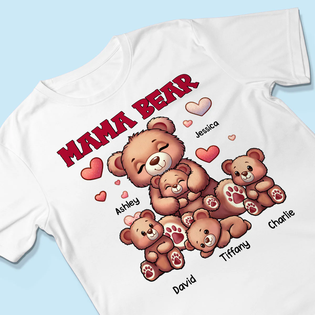 Cute Grandma Bear Mama Bear Personalized Shirt - Image 3