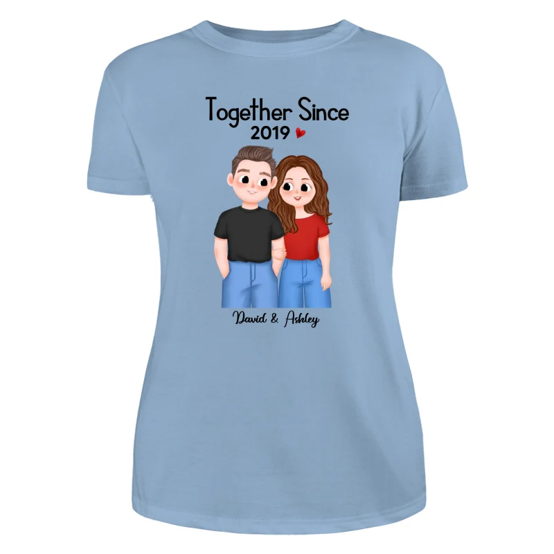 Cute Illustration Couple Together Since Gift For Him For Her Personalized Shirt - Image 12