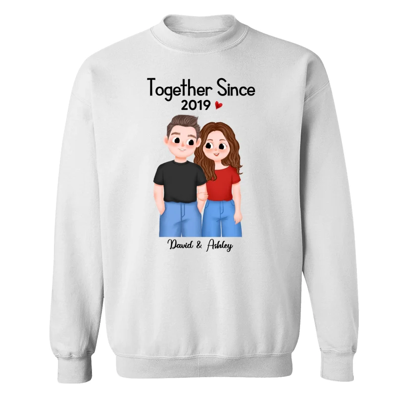 Cute Illustration Couple Together Since Gift For Him For Her Personalized Shirt - Image 17