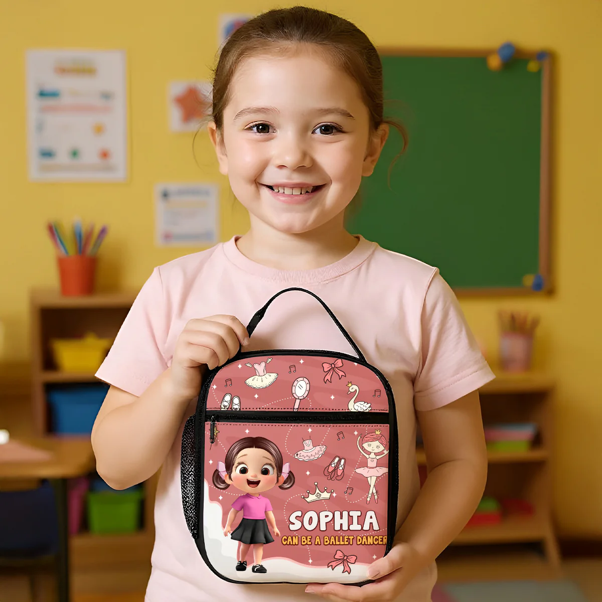 Cute Kid Can Be A Nurse, Astronaut, Firefighter, Teacher, Police,... Future Job Personalized Insulated Kid Lunch Bag, Back To School gift - Image 4